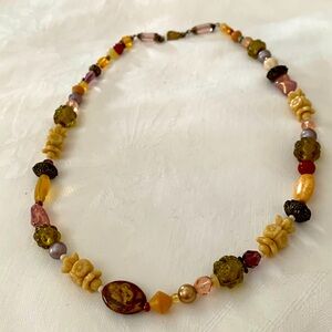 Multi-colored stone necklace